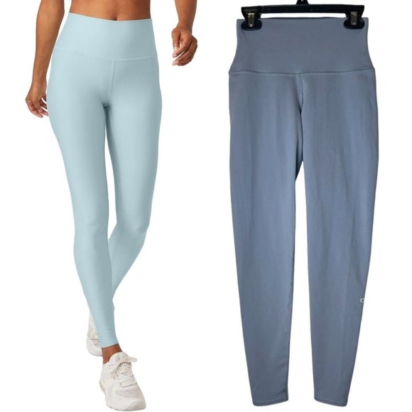 ALO Yoga Pants - Alo Yoga Blue Gray Mid Rise Airlift Athletic Leggings Size XXS